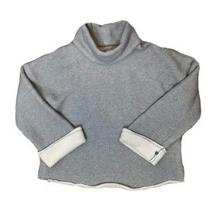 MM Lafleur Top XS Oversized Sweater Sweatshirt Sharon Gray Plush Terry HEAVY